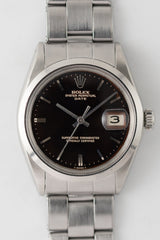 ROLEX OYSTER PERPETUAL DATE Ref.1500 Black Gilt Tropical Dial