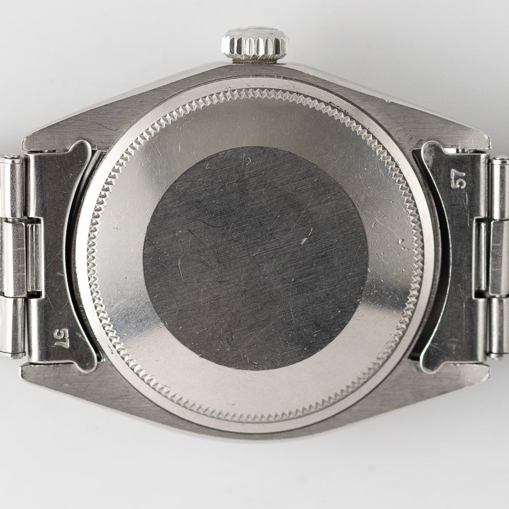 ROLEX OYSTER PERPETUAL DATE Ref.1500 Black Gilt Tropical Dial