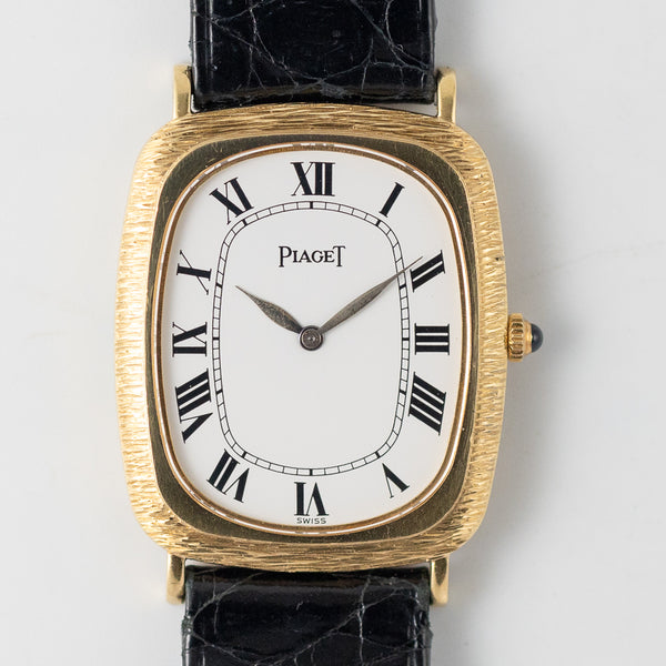 イギリス Pia Jewelry 銀製シェルフェイス 本革グレー腕時計 箱証明付