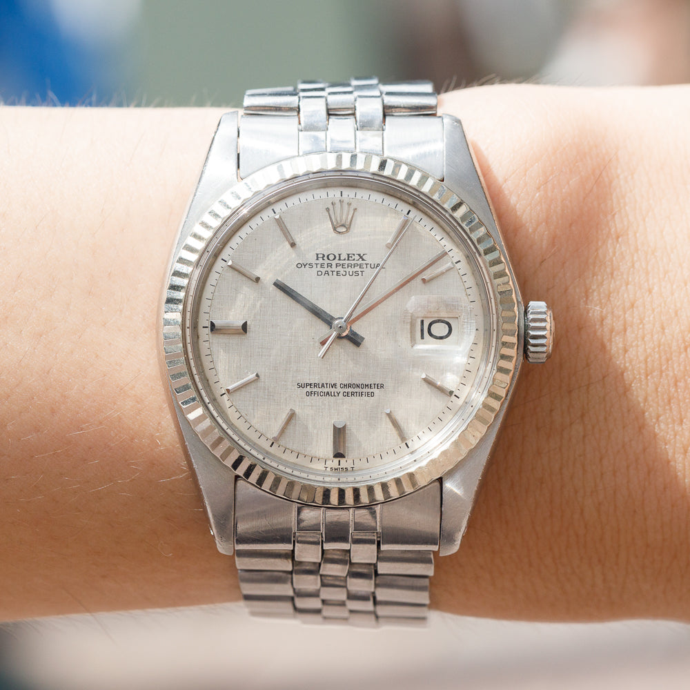 ROLEX DATEJUST Ref.1601 Gray Linen Dial