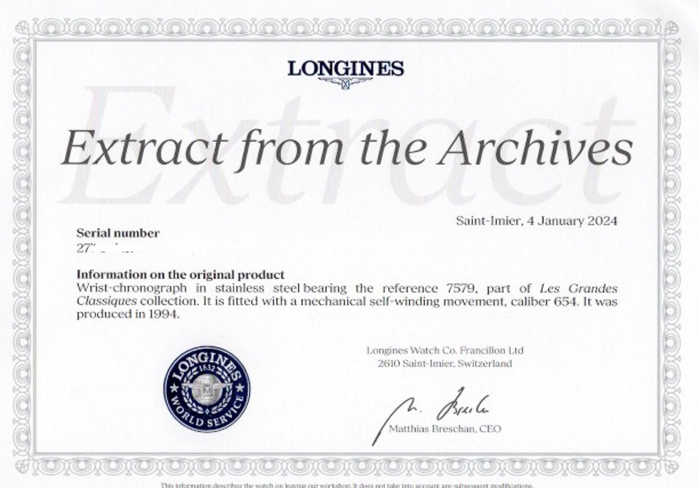 LONGINES Monument Chronograph Ref.L4.661.4 / 7579