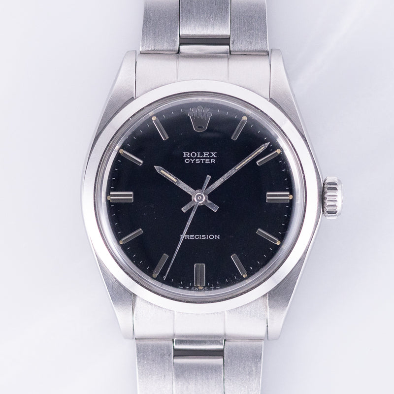 ROLEX OYSTER Ref.6426 Black Mirror Dial – TIMEANAGRAM