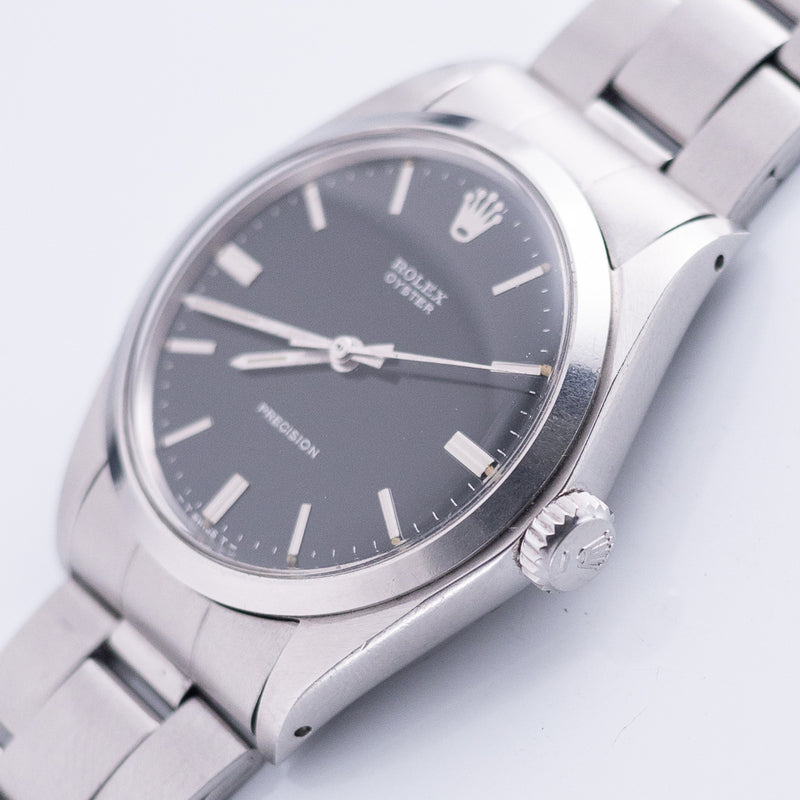 ROLEX OYSTER Ref.6426 Black Mirror Dial – TIMEANAGRAM