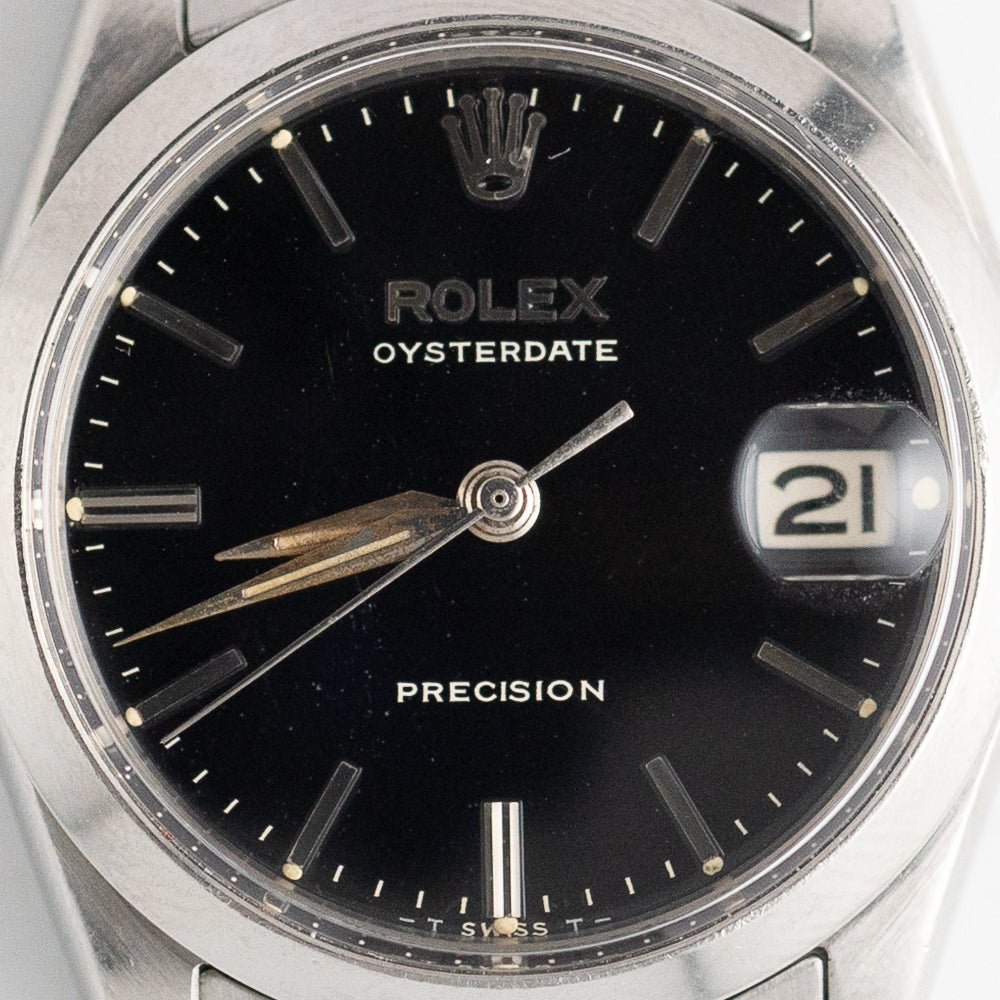 ROLEX OYSTERDATE Ref.6466 Black Gilt Dial