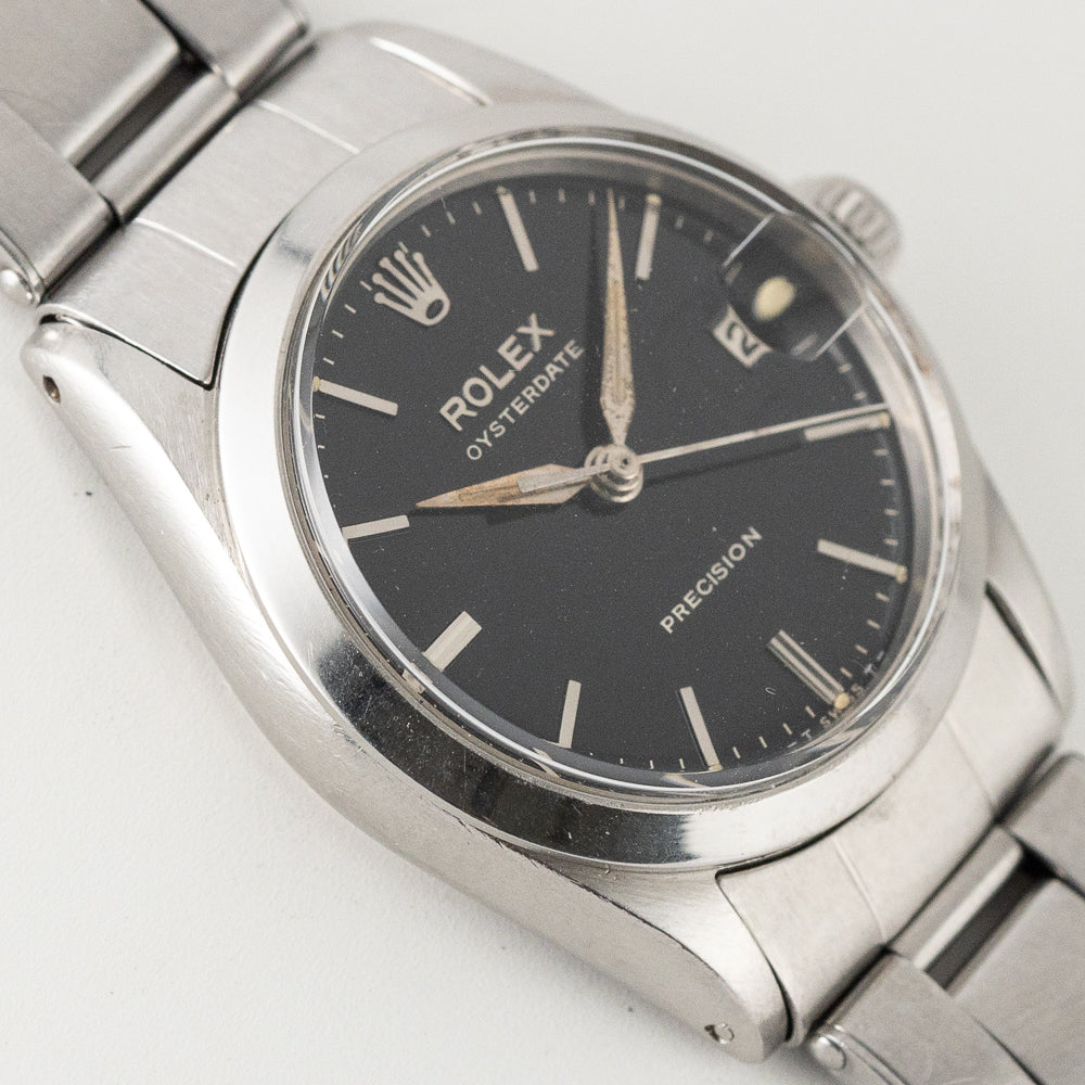 ROLEX OYSTERDATE Ref.6466 Black Gilt Dial