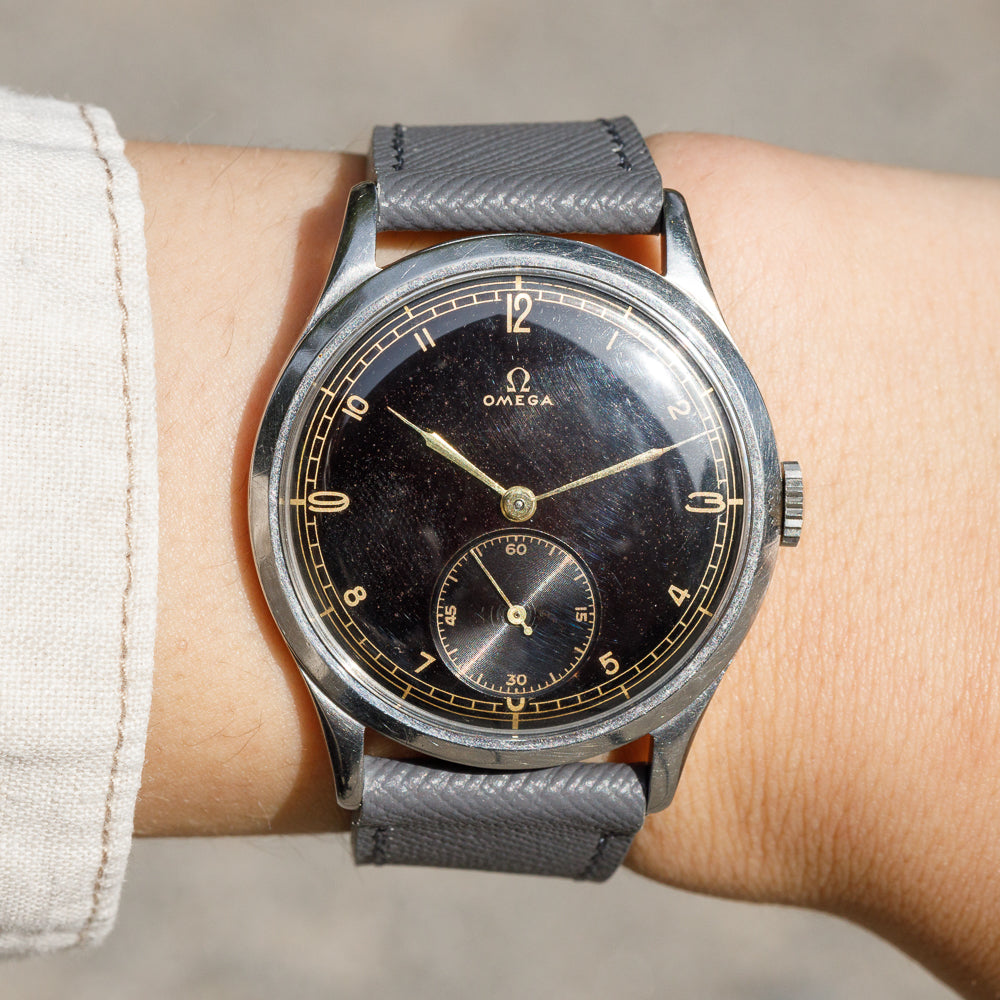 OMEGA Ref.CK2181 Oversize 38mm Black Gilt dial Cal.30T2