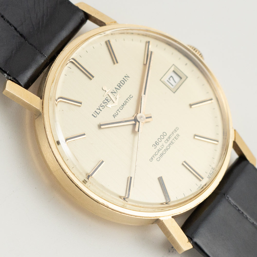 日本最大の Gold Yellow 18K NARDIN ULYSSE Cal.NB11QU TIMEANAGRAM – 時計