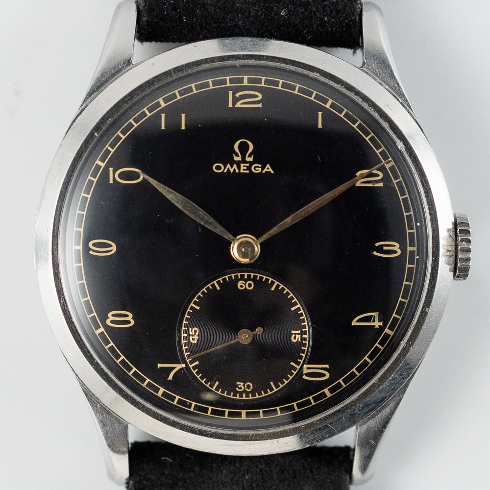 OMEGA Oversize 38mm Black Gilt dial Cal.30T1