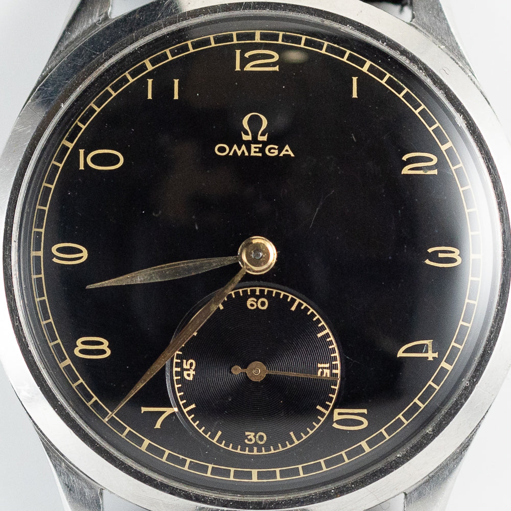 OMEGA Oversize 38mm Black Gilt dial Cal.30T1
