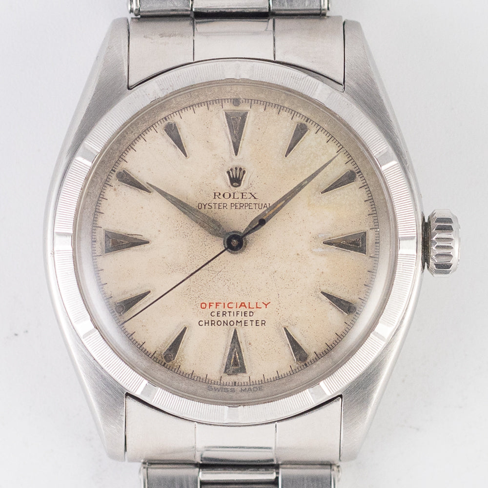 ROLEX SEMI BUBBLE BACK Ref.6085 with WAB Elastic Bracelet