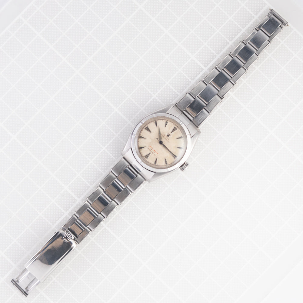 ROLEX SEMI BUBBLE BACK Ref.6085 with WAB Elastic Bracelet