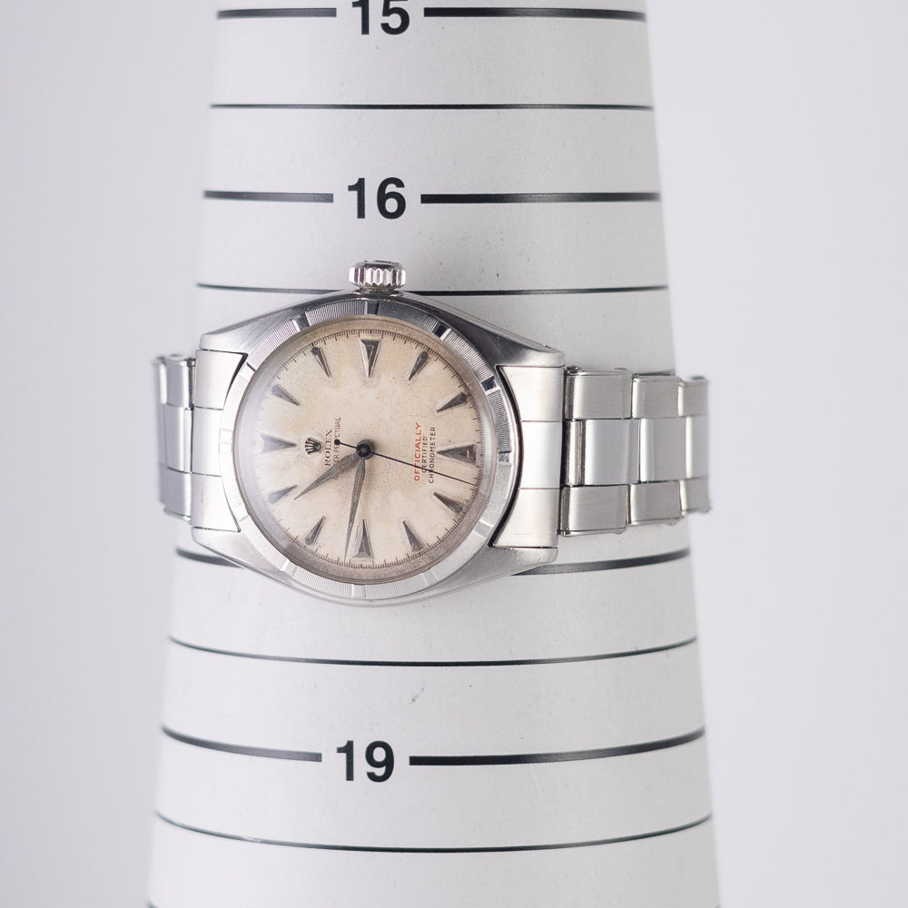 ROLEX SEMI BUBBLE BACK Ref.6085 with WAB Elastic Bracelet