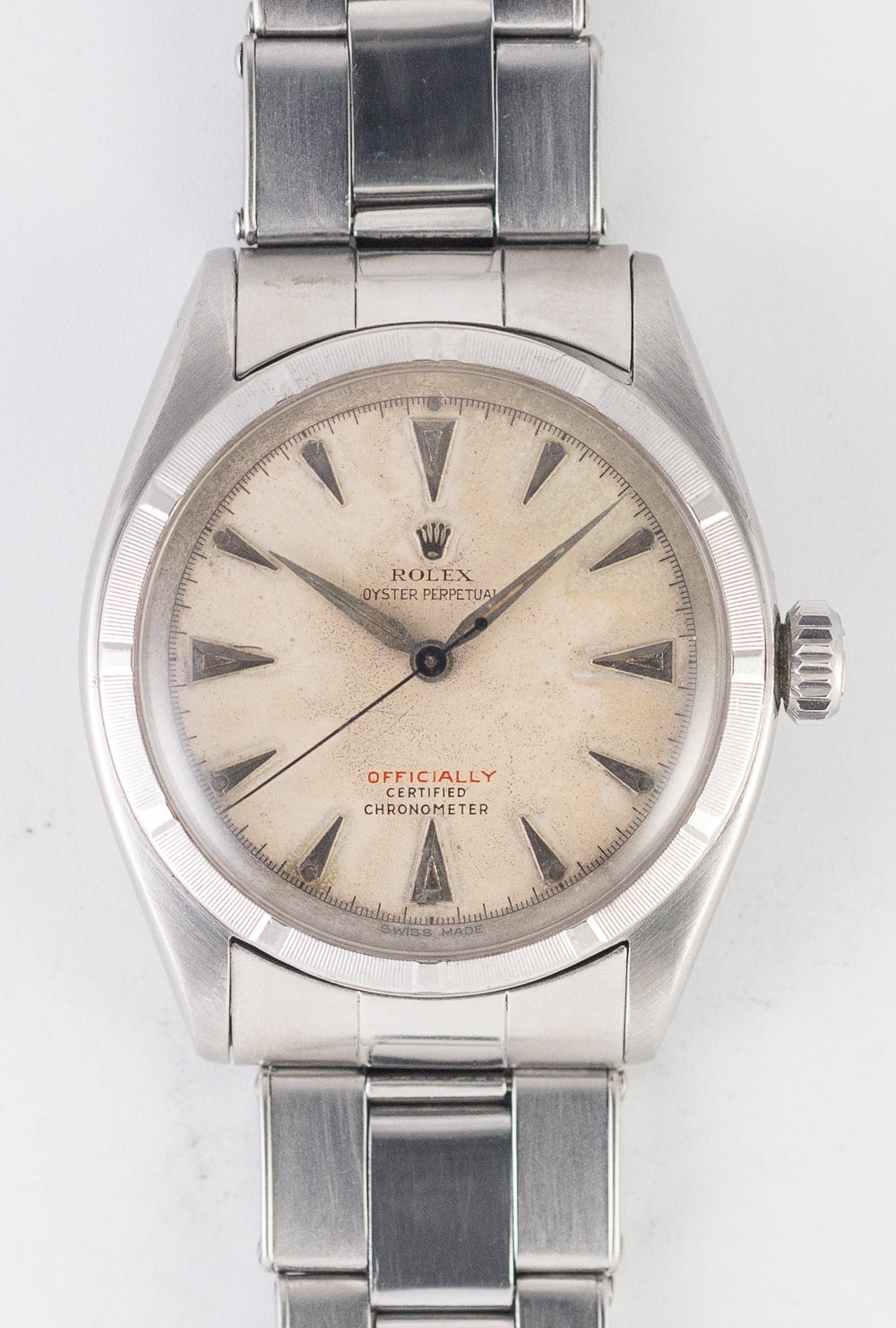 ROLEX SEMI BUBBLE BACK Ref.6085 with WAB Elastic Bracelet
