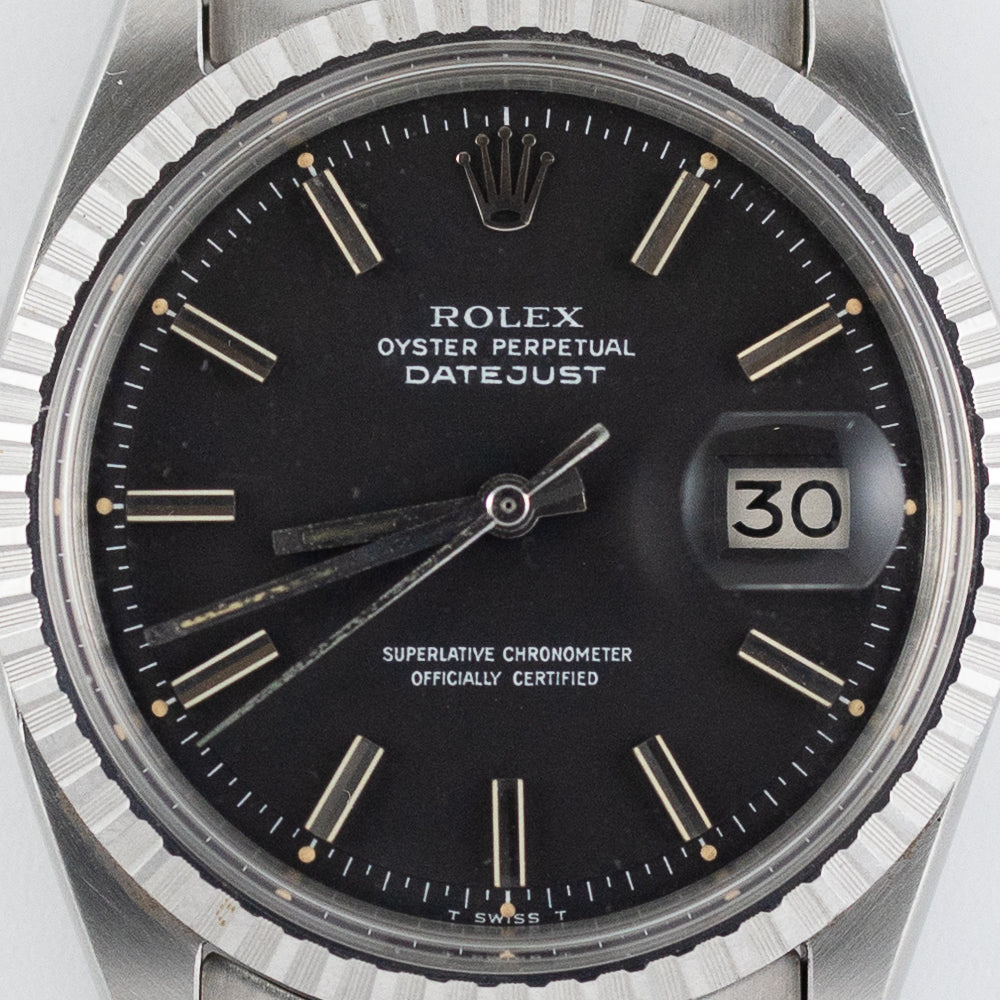 ROLEX DATEJUST Ref.1603 Black Matte Dial – TIMEANAGRAM