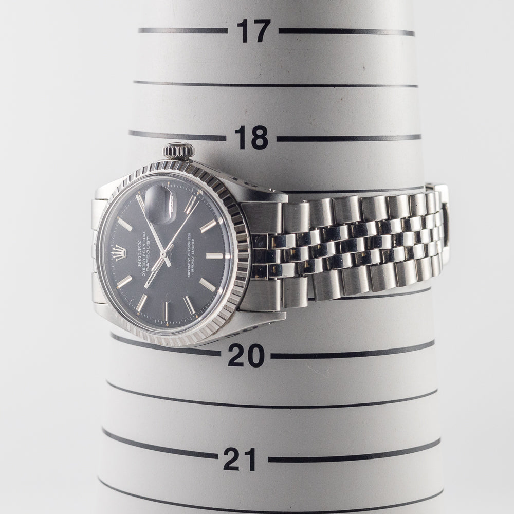 ROLEX DATEJUST Ref.1603 Black Matte Dial
