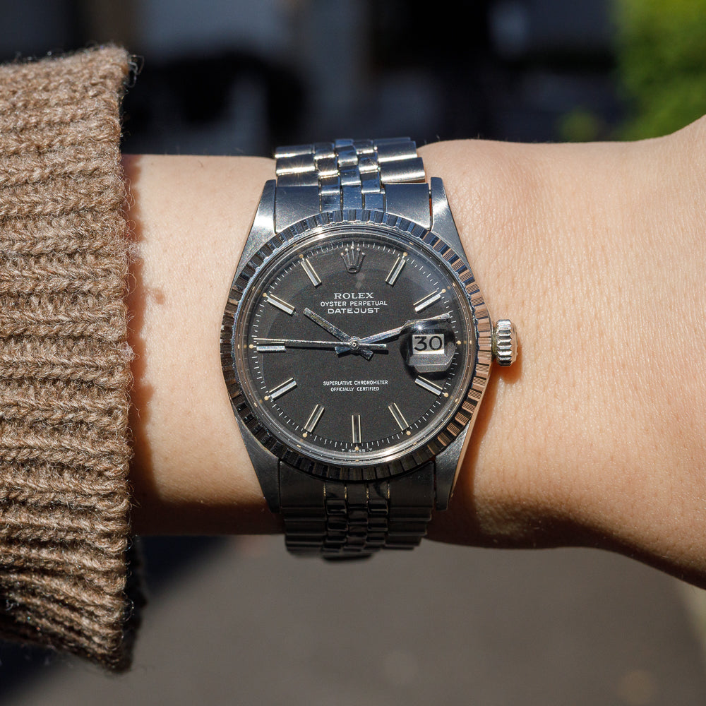 ROLEX DATEJUST Ref.1603 Black Matte Dial