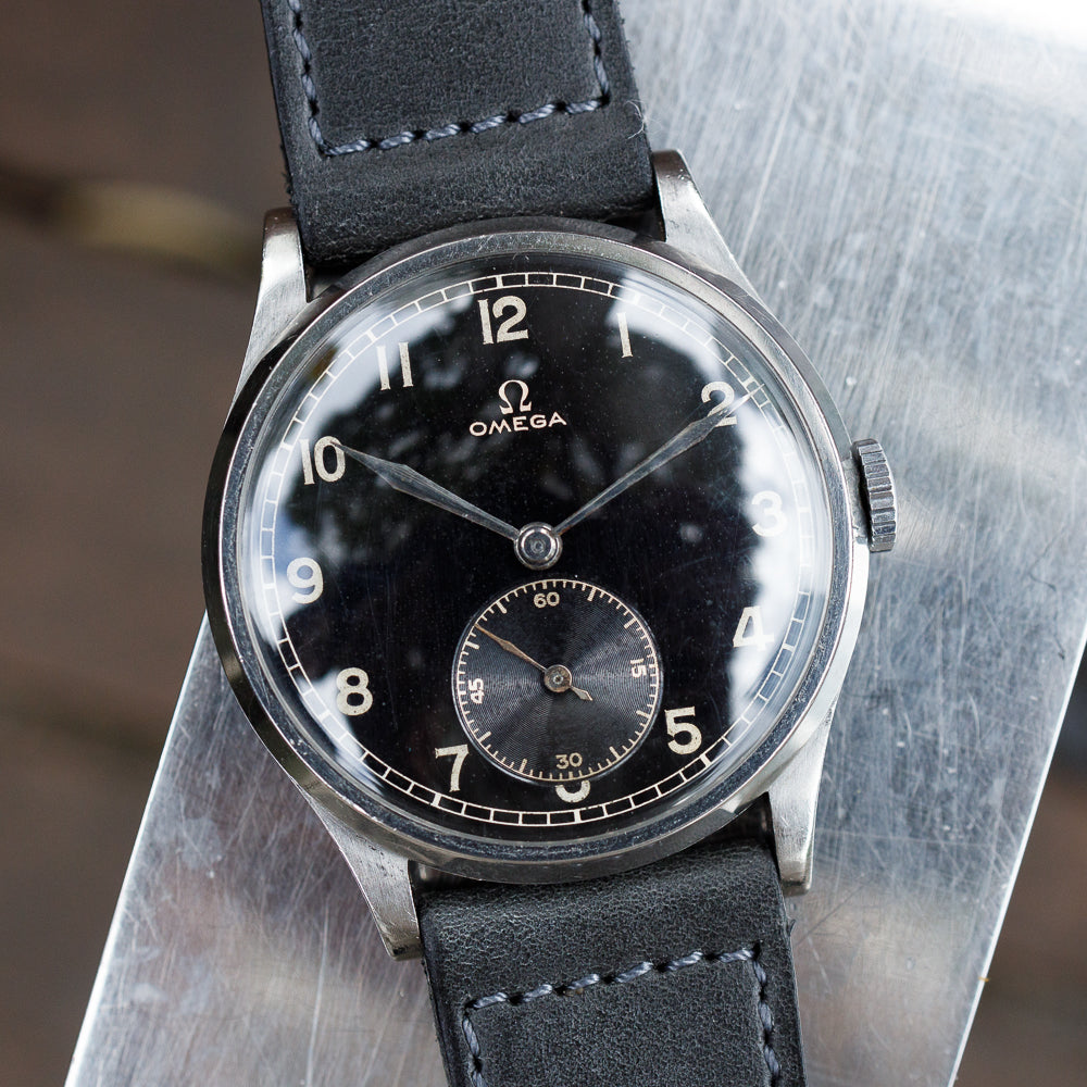 OMEGA Oversize 38mm Black Gilt dial Cal.26.5SOBT2