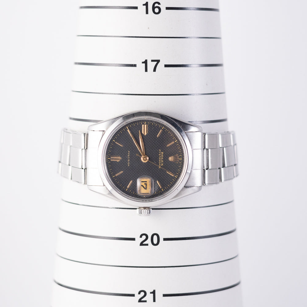 ROLEX OYSTERDATE Ref.6294 Black Honeycomb Dial – TIMEANAGRAM