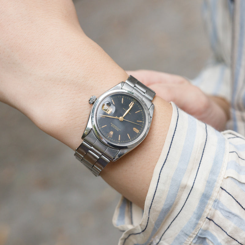 ROLEX OYSTERDATE Ref.6294 Black Honeycomb Dial