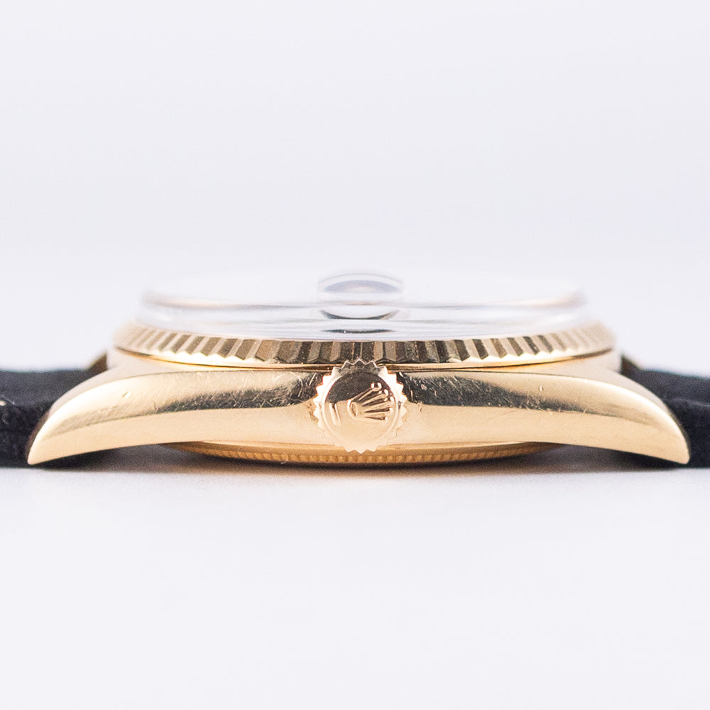 ROLEX DATEJUST Ref.1601 Tropical Black Gilt “Doorstop Dial” 18K