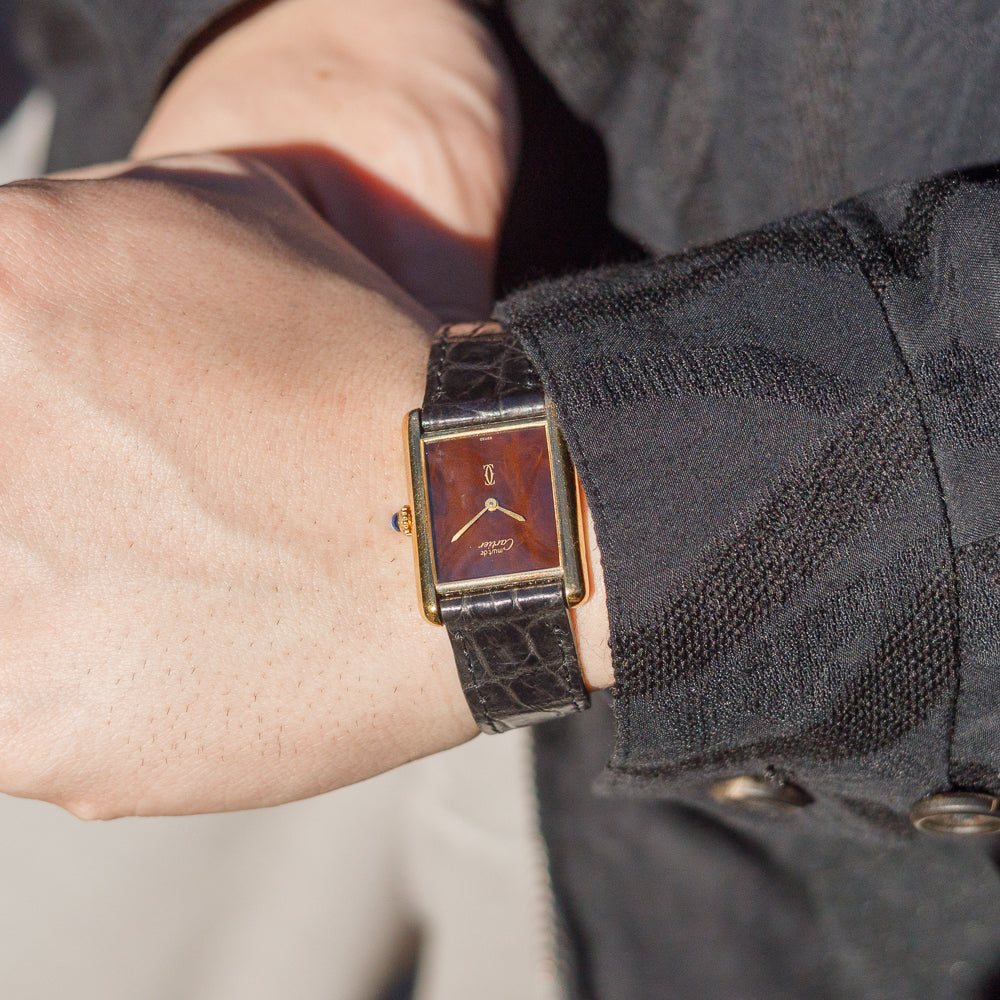 CARTIER LM MUST DE TANK Tortoiseshell – TIMEANAGRAM