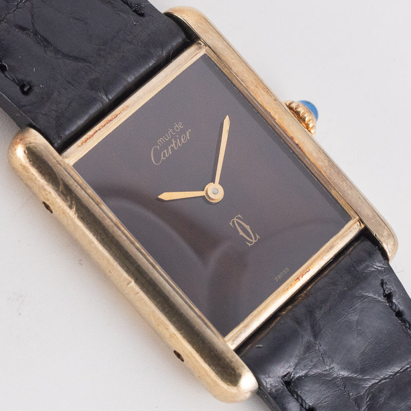 CARTIER LM MUST DE TANK Tortoiseshell