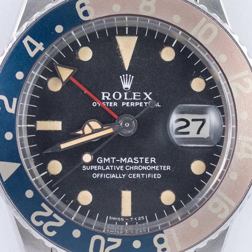 ROLEX GMT-MASTER Ref.1675 Matte MK1 FAT Font insert