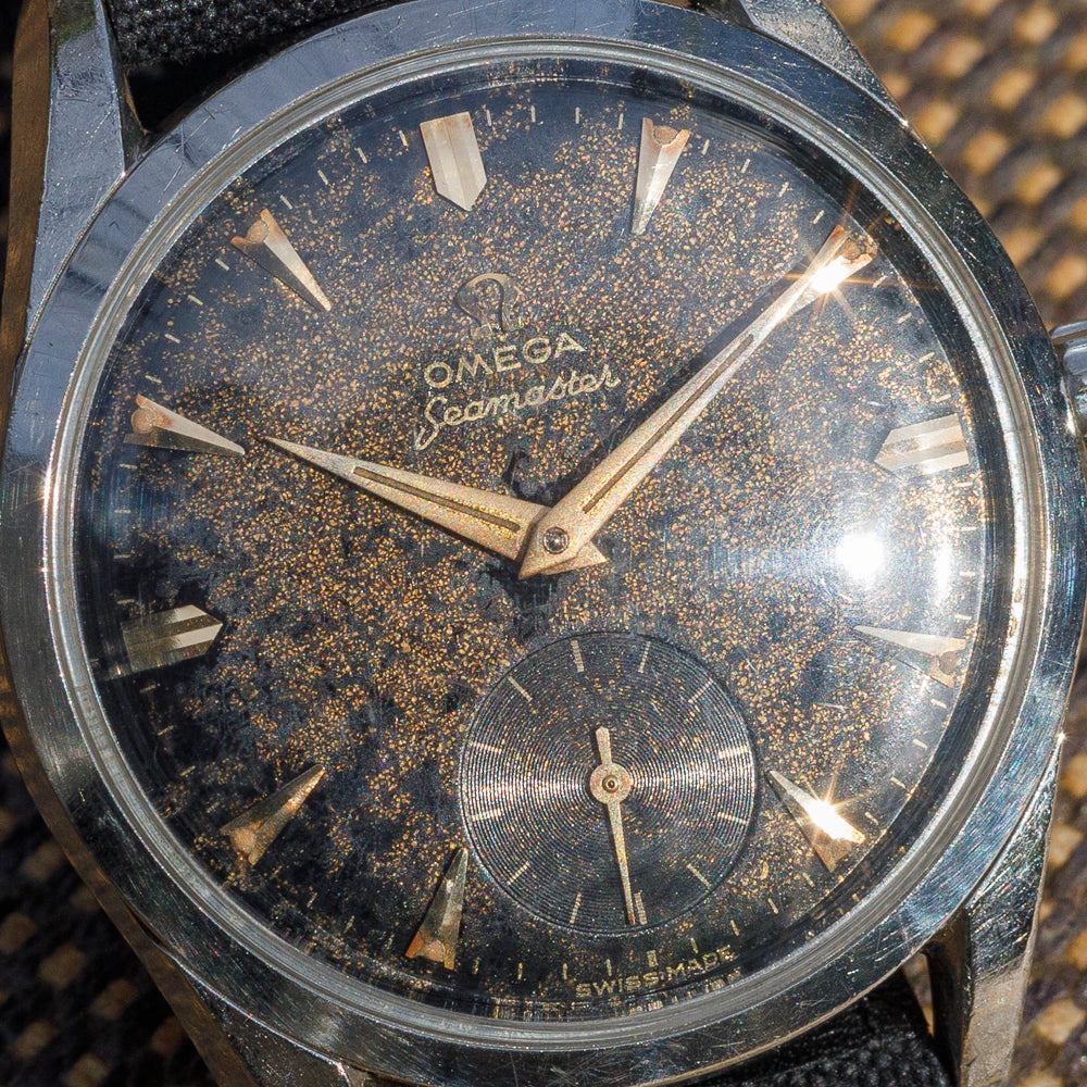 OMEGA Ref.2937 Cal.267 Black Gilt Tropical Dial – TIMEANAGRAM OMEGA Ref.2937 Cal.267 Black Gilt Tropical Dial – TIMEANAGRAM