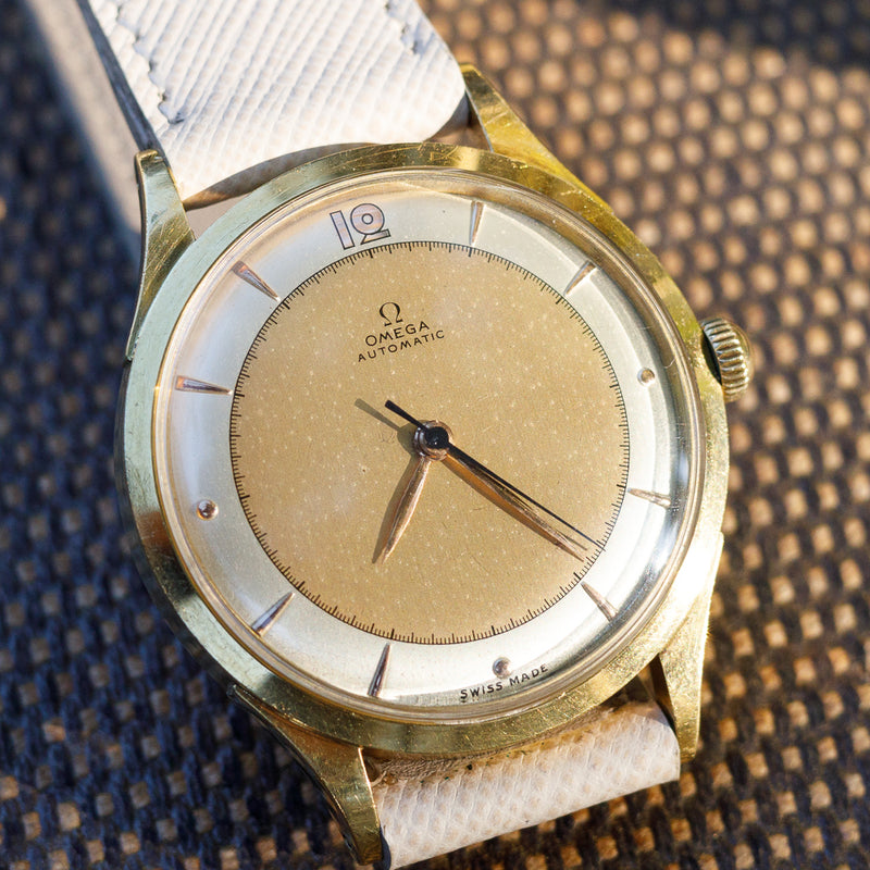 OMEGA Ref.2582 Two Tone Copper Dial 18K Yellow Gold Bumper