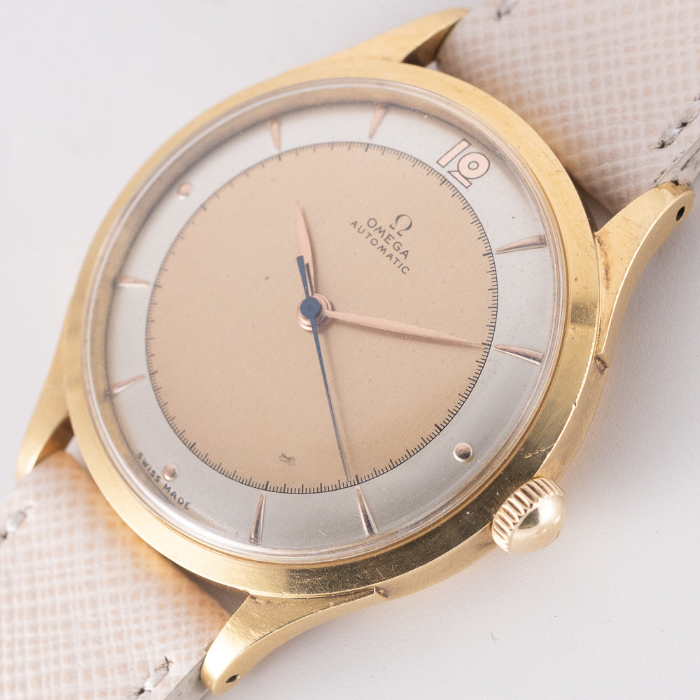 OMEGA Ref.2582 Two Tone Copper Dial 18K Yellow Gold Bumper