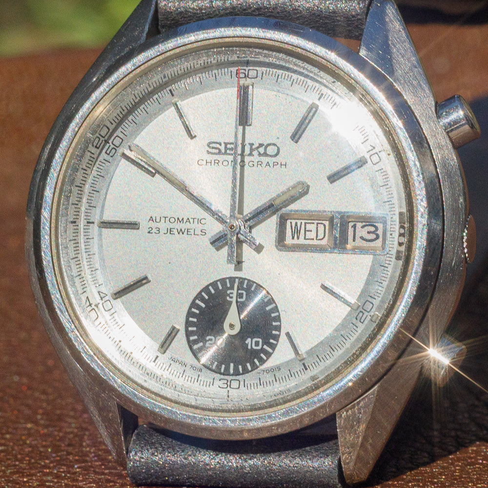 SEIKO CHRONOGRAPH REF.7018-7000 FLYBACK ONE EYED PANDA – TIMEANAGRAM