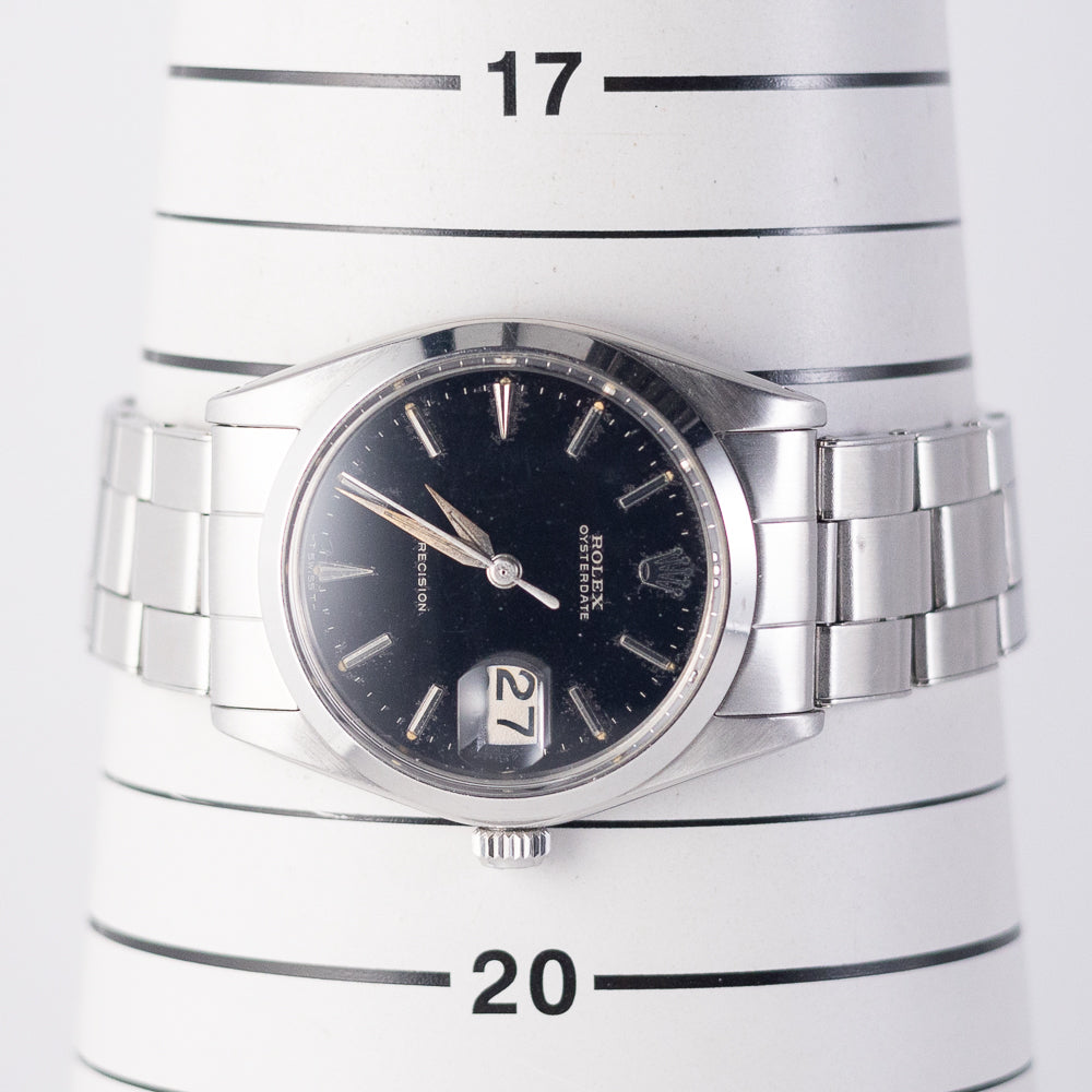 ROLEX OYSTERDATE Ref.6694 Black Gilt Dial – TIMEANAGRAM