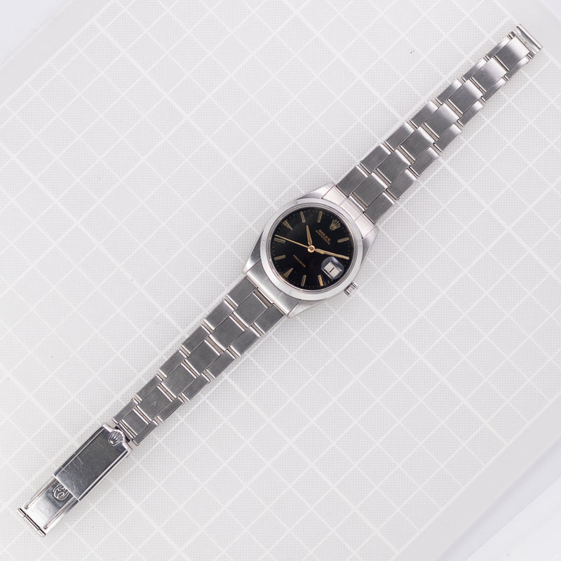 ROLEX OYSTERDATE Re.6694 Black Gilt Dial