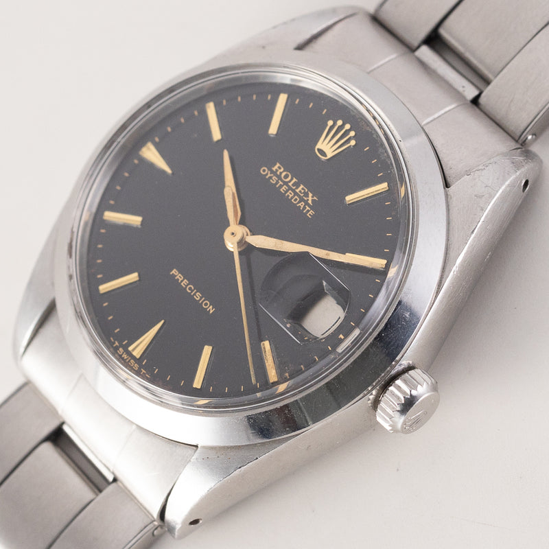 ROLEX OYSTERDATE Re.6694 Black Gilt Dial