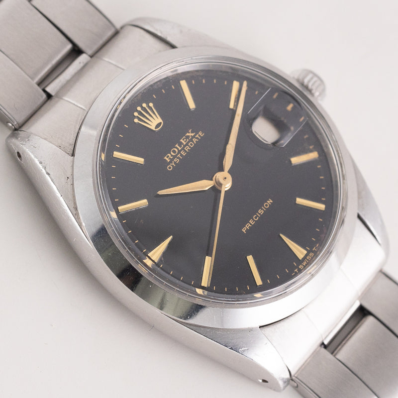 ROLEX OYSTERDATE Re.6694 Black Gilt Dial