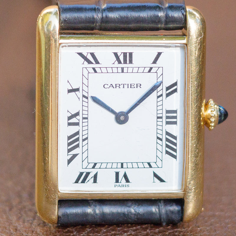 CARTIER LM TANK LC Ref.78086 Paris Dial Old Cabochon Crown