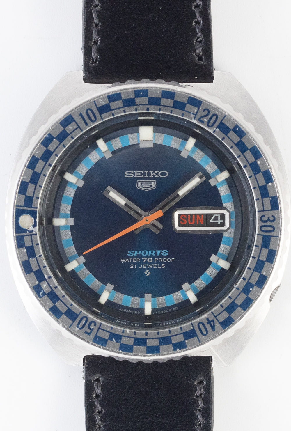 SEIKO 5 SPORTS 6119-8300 21石 自動巻き デイデイト SEIKO 5 SPORTS REF.6119-8300 – TIMEANAGRAM
