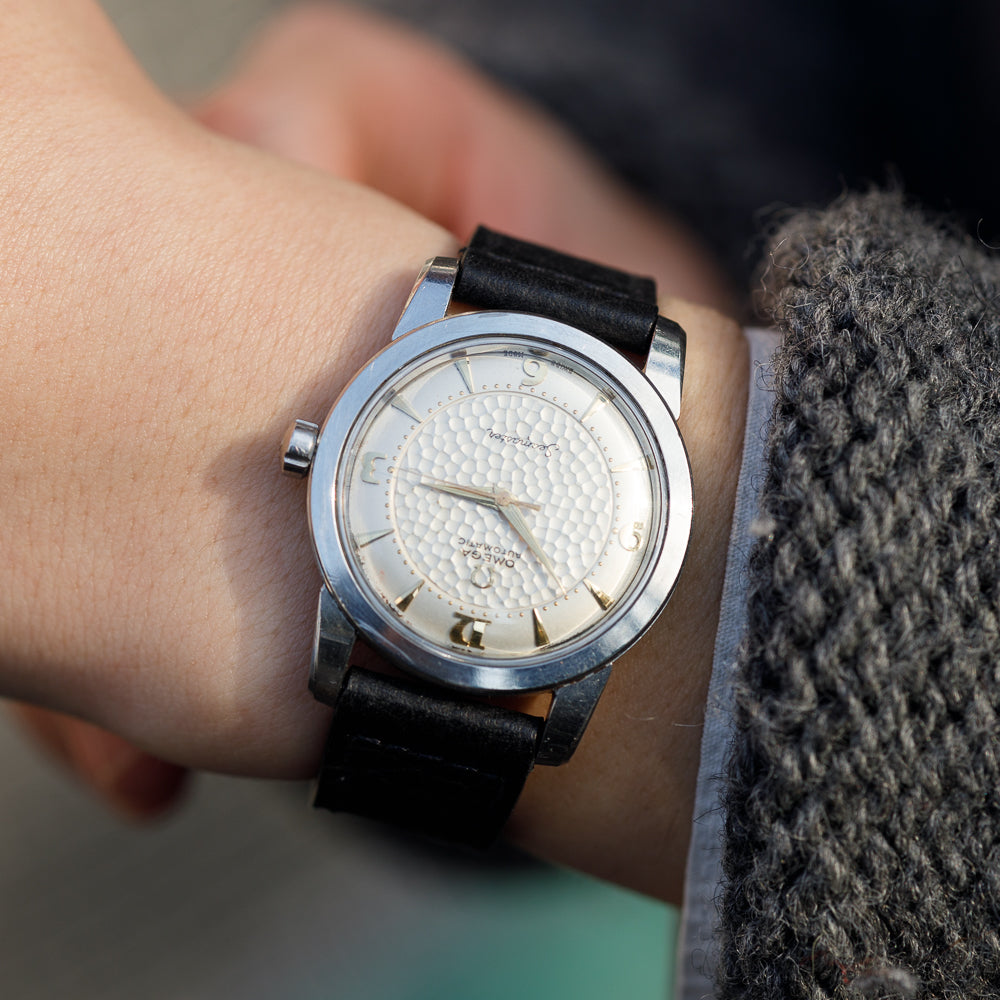 OMEGA Seamaster 本体 シルバー文字盤　ジャンク品 OMEGA Seamaster Ref.2577-9 Golfball Dial Bumper