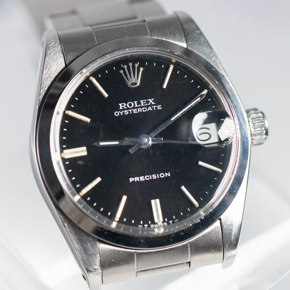 ROLEX OYSTERDATE Ref.6466 Black Mirror Dial – TIMEANAGRAM