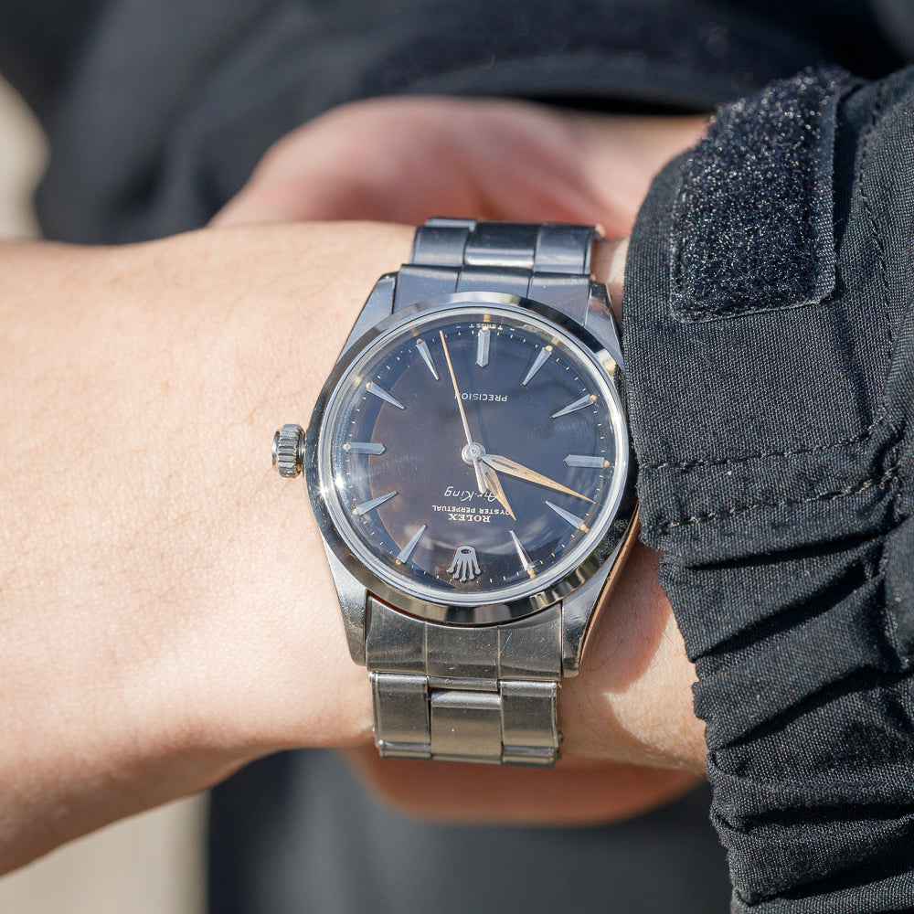 ROLEX Air-king Ref.5500 Tropical Hand With 6635 Elastic Bracelet