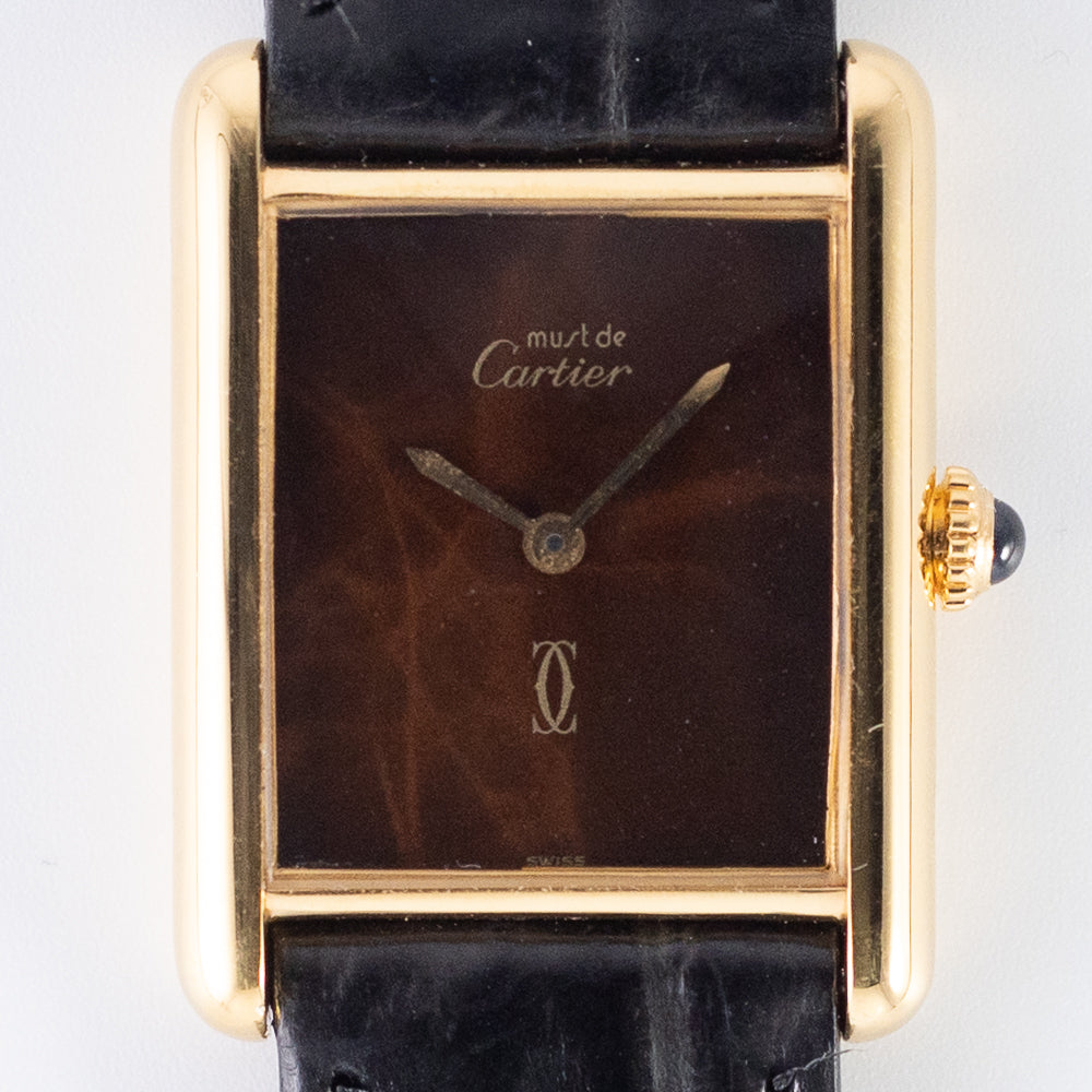 CARTIER LM MUST DE TANK Tortoiseshell Non crack