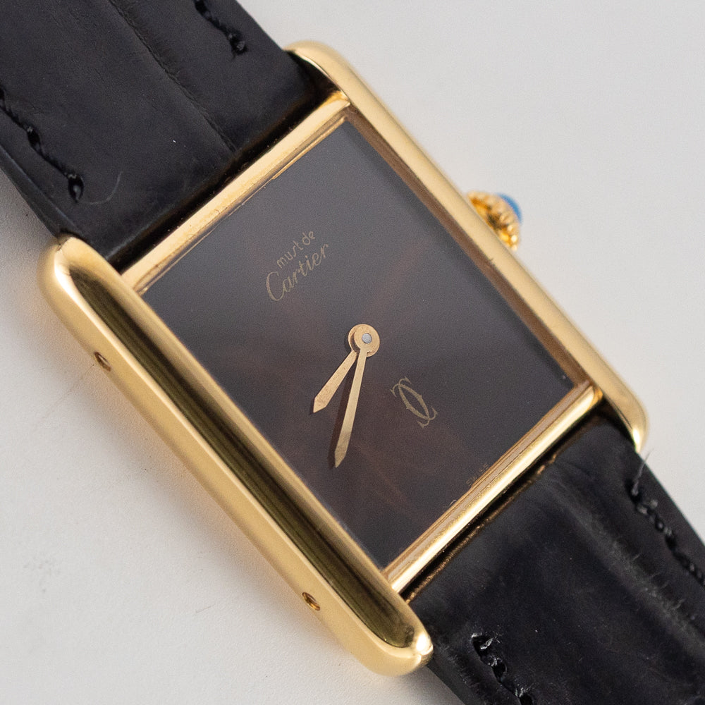 CARTIER LM MUST DE TANK Tortoiseshell Non crack