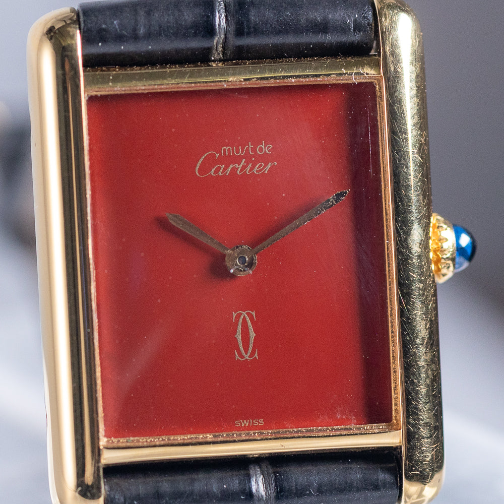 CARTIER LM MUST DE TANK RED – TIMEANAGRAM