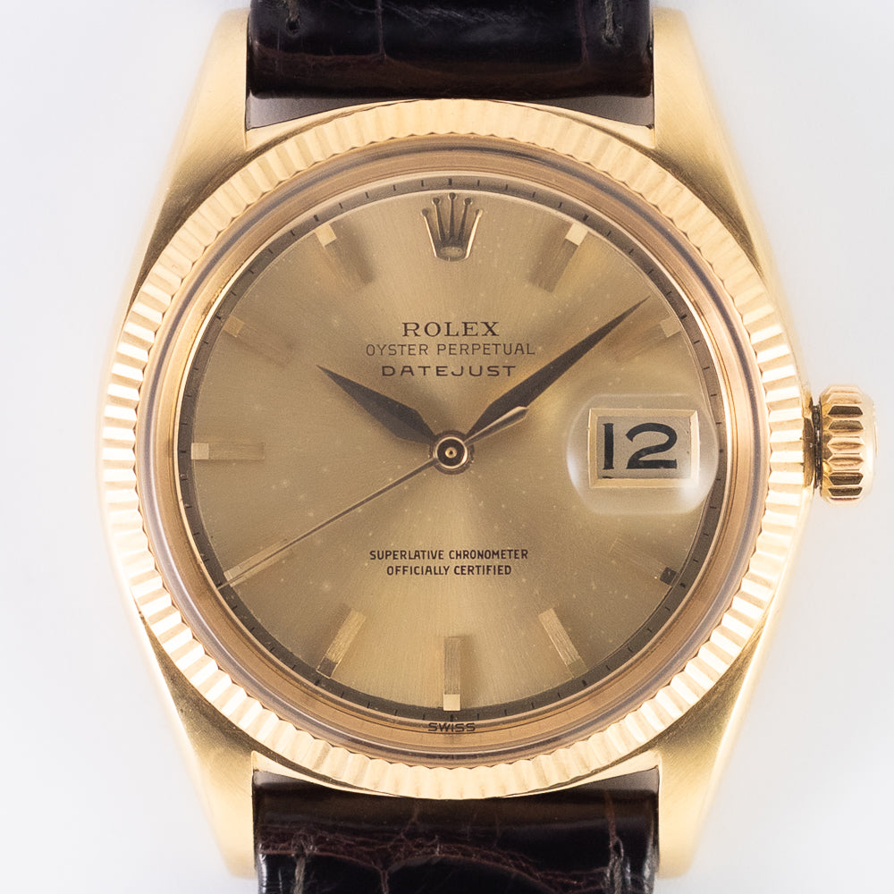 ROLEX DATEJUST Ultra rare Minute Line with a mirror finish Ref.1601 w.Chronometer Certificate