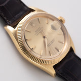 ROLEX DATEJUST Ultra rare Minute Line with a mirror finish Ref.1601 w.Chronometer Certificate