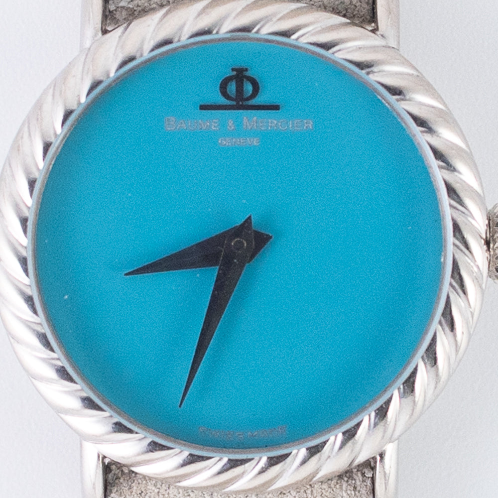 BAUME & MERCIER 18K White Gold Turquoise - Like