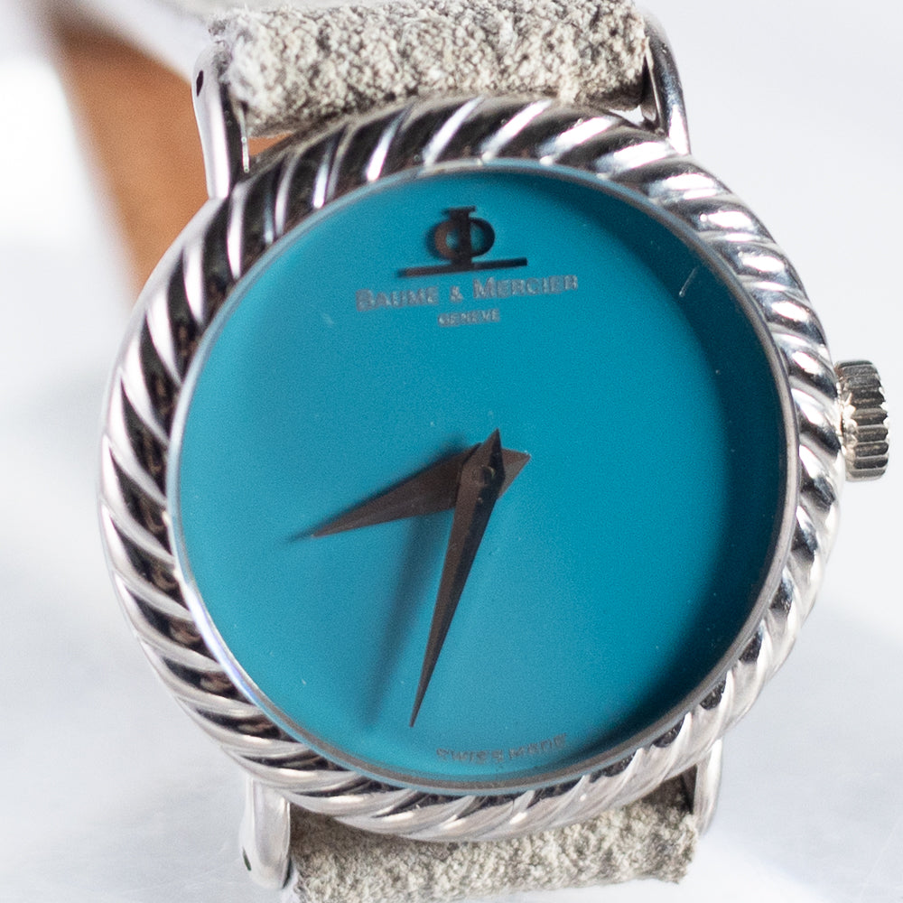 BAUME & MERCIER 18K White Gold Turquoise - Like