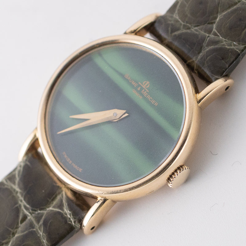 BAUME & MERCIER 18K Yellow Gold Malachite - Like