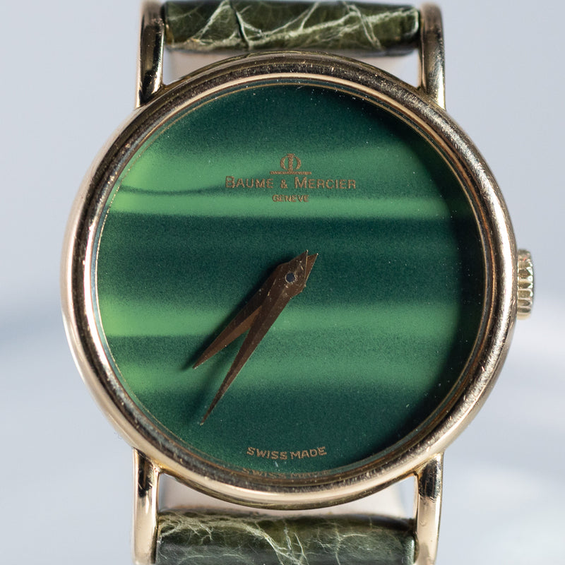 BAUME & MERCIER 18K Yellow Gold Malachite - Like