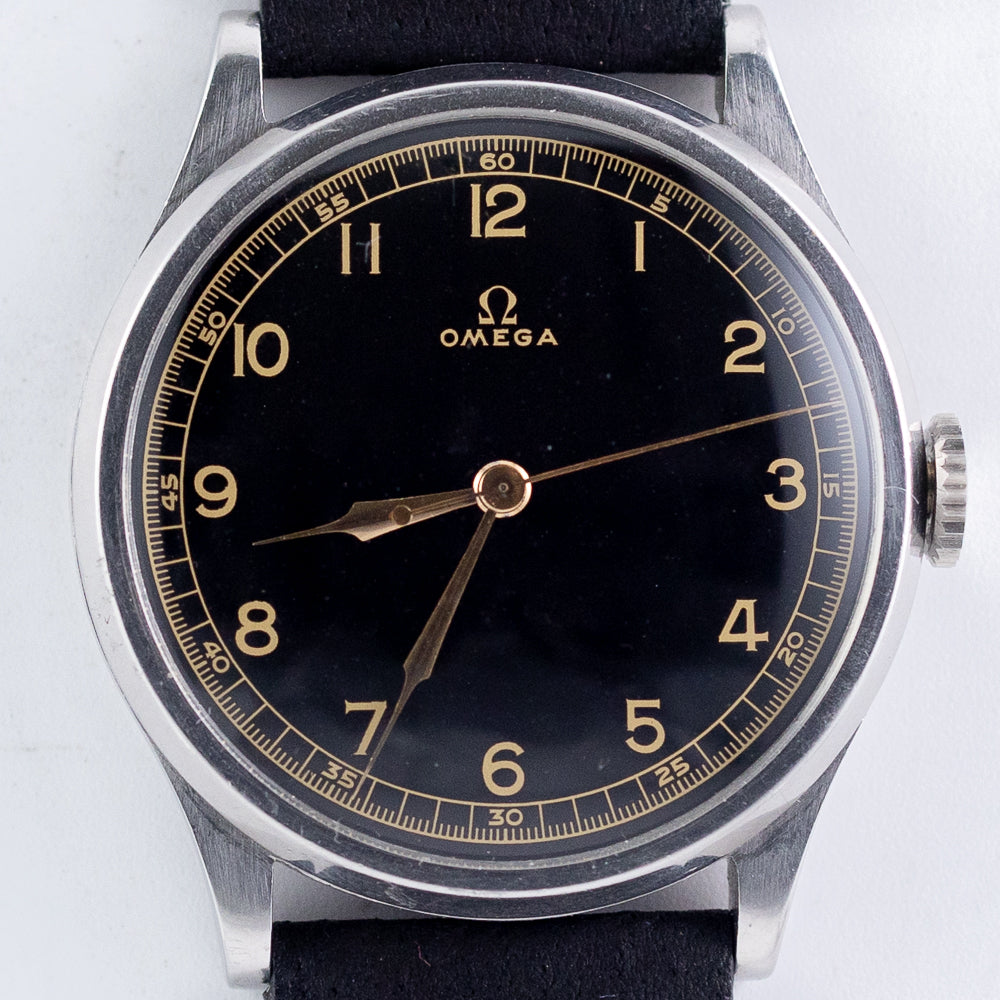 OMEGA Oversize 38mm Black Gilt dial Cal.26.5SC
